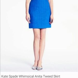 Kate Spade tweed royal blue skirt size 4